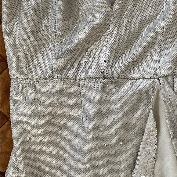 Badgley Mischka Ruffled Sequin Gown, 10 - Picture 8 of 16